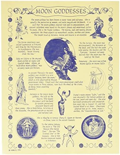 1 X Moon Goddess Poster parchment by Prayer Parchment Posters