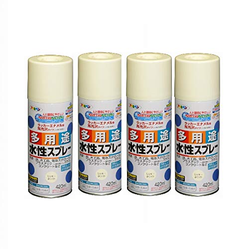 Mua アサヒペン 水性多用途スプレー ４２０ｍｌ ミルキーホワイト スプレー用箱入り ４本セット Tren Amazon Nhật Chinh Hang Fado