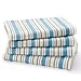 COTTON CRAFT Oversized Kitchen Towels - 4 Pack 100% Cotton Basketweave Tea Dish Towels - Absorbent Reusable Low Lint - Cooking Drying Restaurant Bar Cleaning Cloth Napkin - 20 x 30 Periwinkle Stripe