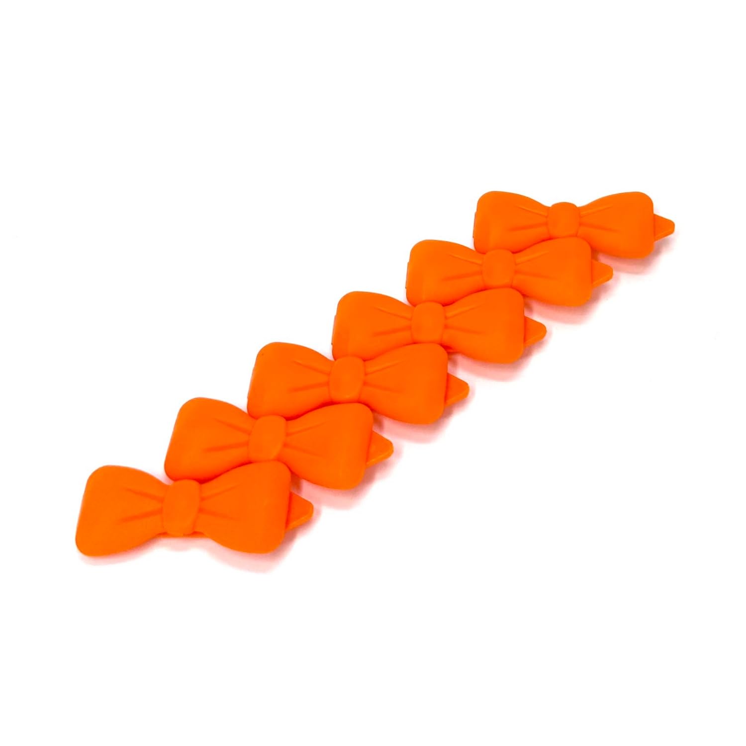 Hair Bow Hair Clip for Pets Dog Hair Clip 6pcs Orange 07