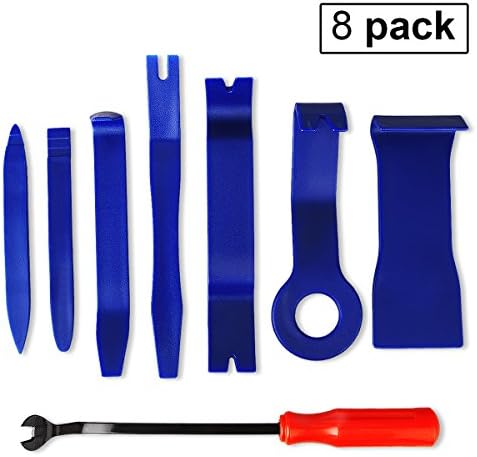 Antfire Auto Trim Removal Tool Kit, 8Pcs Car Dash Audio Radio Door Panel Auto Trim Upholstery Removal Tool Set Fastener Remover Tool Kit