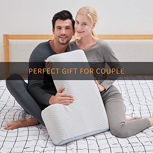 EMOSEONY Couples Pillow,Cuddle Pillow for Couples,Memory Foam Anti