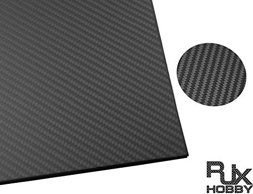 RJXHOBBY 250mmX300mm 100% 3K Full Carbon Fiber Plate Panel Sheet 0.5-5mm Thickness (Cross Grain, Matte Surface)