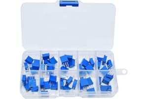 50PCS 3296W Multiturn Trimmer Potentiometer Kit High Precision 3296 Variable Resistor