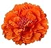 HC-01 Floral Fall Peony Flower Hair Clip Flamenco Dancer Pin up Flower Brooch (Orange)