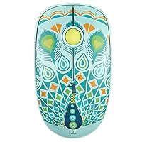 fayle Slim 2.4G USB Wireless Mouse with Nano Receiver PC Laptop Computer Cordless Mice,1000 DPI Mouse, Mobile Optical Mice - Cartoon Design
