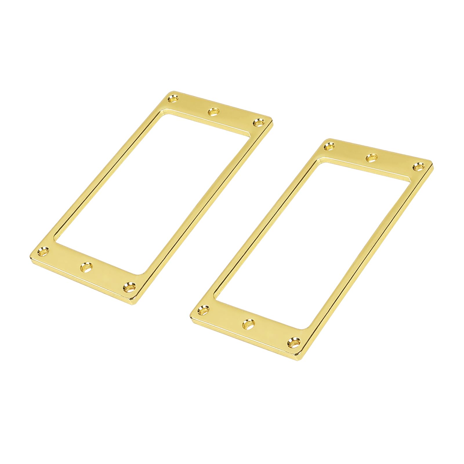 Banworks Metal Humbucker Pickup Rings Pickup Frame Flat Bottom Slanted Neck and Bridge Pickup Mounting Ring Cover for LP Electric Guitars Pack of 2 JT/SYQG-02 Golden