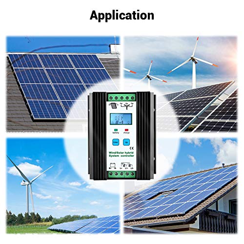iSunergy 1000W Wind Solar Hybrid Charge Controller Wind Boost Charge Solar PWM Charging Technology Digital Intelligent Regulator with LCD Display (600W Wind + 400W Solar) - Thumbnail 7