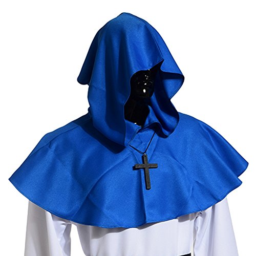 BLESSUME Medieval Hooded Cowl Cross Necklace