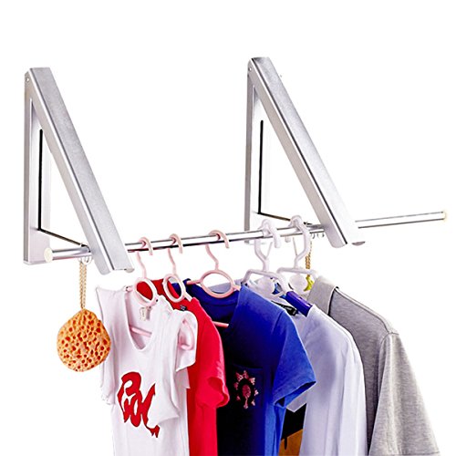 Aluminum Folding Drying Coat Racks Home Storage Organiser Space Saver