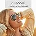Sunglasses for Men Polarized Aviator Gold Frame UV 400 Protection Shades With Case