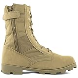 Men’s 9 Inch Desert Tan Boots with Side Zipper for Work, Construction, Hiking, Hunting, Outdoors. Durable, Comfortable,True to Size. 6 Month Warranty