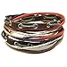 COOLLA Soft Leather Multicolour Ropes Men or Women Leather Bracelet Wristband Cuff Bracelet SL2285