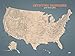 US Skydiving Dropzones Map 18x24 Poster (Tan & Slate Blue)