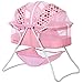 Dream On Me Karley Bassinet in Rose, Lightweight Portable Baby Bassinet, Quick Fold and Easy to Carry, Adjustable Double Canopy, Indoor and Outdoor Bassinet with Large Storage Basket.