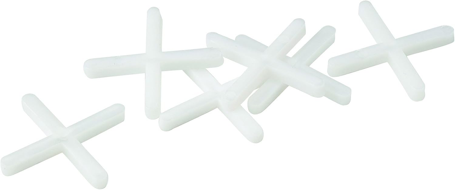 OX Trade Cross Shaped Tile Spacers - 3mm (250 pcs), White - Image 3