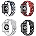 Apple Watch Band 38/42MM,4PCS Sport Silicone Replacement Band Strap for iwatch series 1/2 Edition