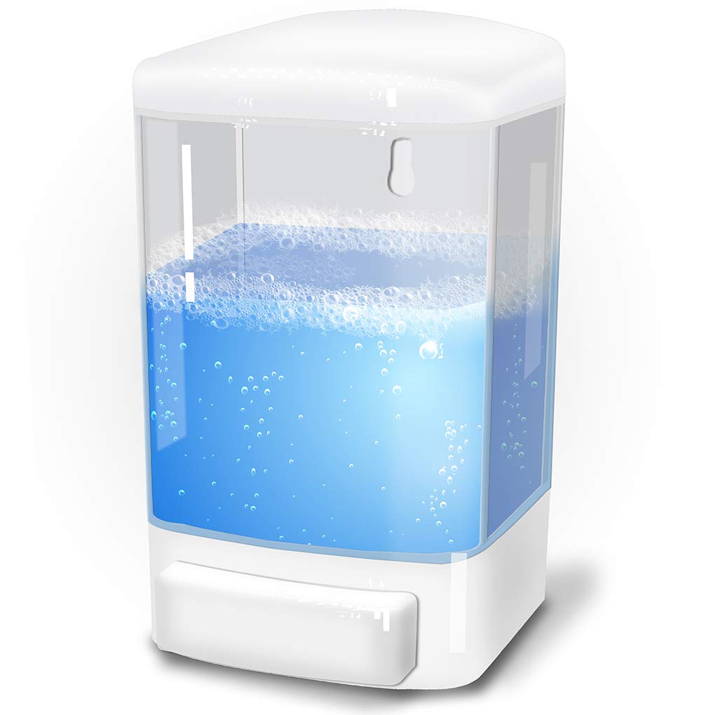 Photo 1 of Evhome Manual Soap Dispenser Wall Mount Hand Sanitizer Dispenser 33.8oz Commercial Soap Dispenser for Bathroom Kitchen Restaurant School, Shampoo Dispenser for Liquid Gel Chamber 1000ml-trans