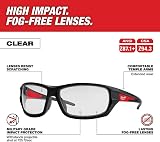 Milwaukee Performance Safety Glasses Clear Anti Fog Lens Impact Tested view 6