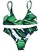 MOOSKINI Womens Printed Leaf Bikini Set Swimsuit (L, Leaf-1)