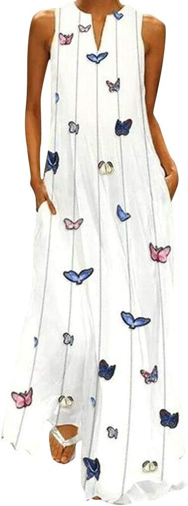 Ladies Deep Long Dress Maxi Dress Women's Printed Party Dress
