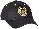 NHL Boston Bruins Women's Face-Off Adjustable Slouch Cap, One Size, Black