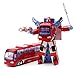 Cyeah Bus Transform into Robot Toy for Kids(Red)