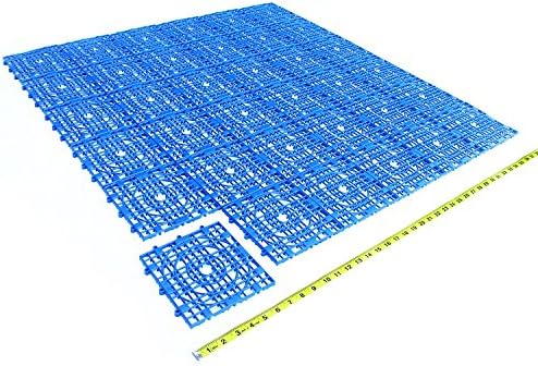 Navy Blue pack of 36 together 9.76 sqft modular square Outdoor anti-slip non-slip surface interlocking tiles flooring made of soft plastic polyethylene for Pool grass and other Mat tile