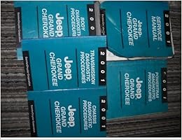 2001 Jeep Grand Cherokee Service Repair Manual Set Oem Factory Service Manual And The Chassis Body Power Train Transmission Diagnostics Procedures Manuals Chrysler Amazon Com Books