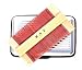 Terminator Lice Comb bamboo, Double Sided Professional lice comb bamboo Remove Goods Beard +Hard side silver case (Bamboo Red)