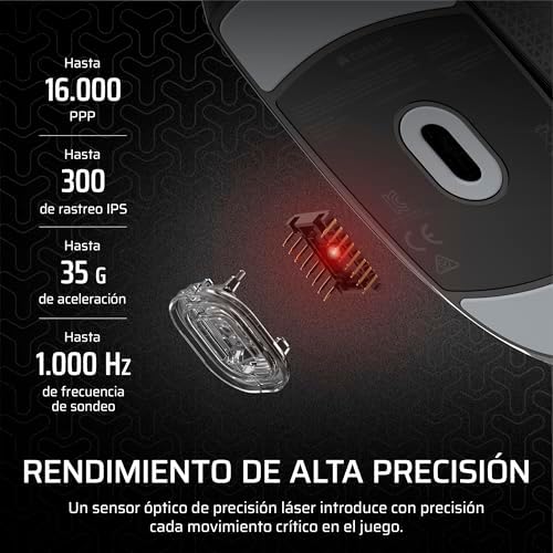 M55 Ratón Ligero para Juegos FPS con Cable – Negro