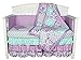 Purple Crib Bedding, Zoe 8-In-1 Baby Bedding Set by The Peanut Shell