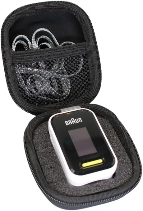 GUBEE Hard Travel Case for Braun Pulse Oximeter PO30 PO40 OxiPro Ox2