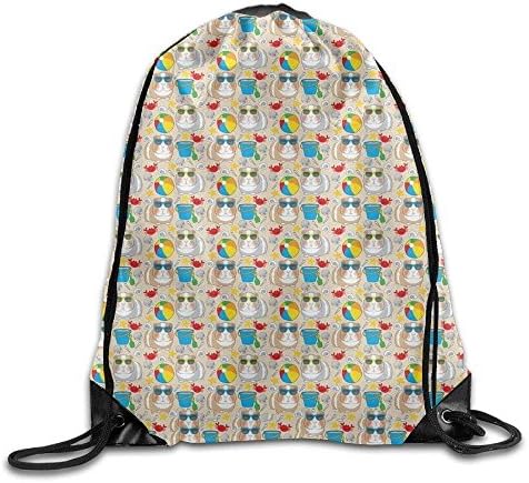 Guinea Pig Cartoon Girls Drawstring Backpack Large Capacity String Bags Hiking