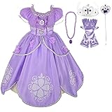 Princess Sofia Party Costume Dress Up Set (4-5) Purple
