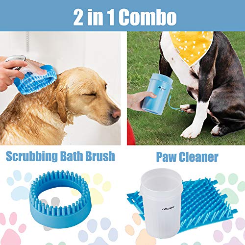 Anipaw Dog Paw Cleaner, 2in1 Silicone Dog Paw Washer Cup with Pet