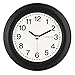 DecoMates Non-Ticking 24-Hour Silent Wall and Desk Clock, Black