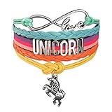 Doctor Unicorn Cute Unicorn Bracelet Wristband Handmade Rainbow Jewelry Infinity Charm Gifts Party Favor 9 Styles (Rainbow)