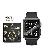 Apple Watch 38mm Smart Watch Screen Protector,MaxDemo [3Pack] [Scratch Resistant][Anti-Bubble] Screen Protector for Apple Watch iWatch 38mm (Series 1/Series 2)