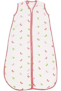 Slumbersac Summer Kid Sleeping Bag 0.5 Tog - Bamboo Muslin Butterfly - 6-10 years/150cm