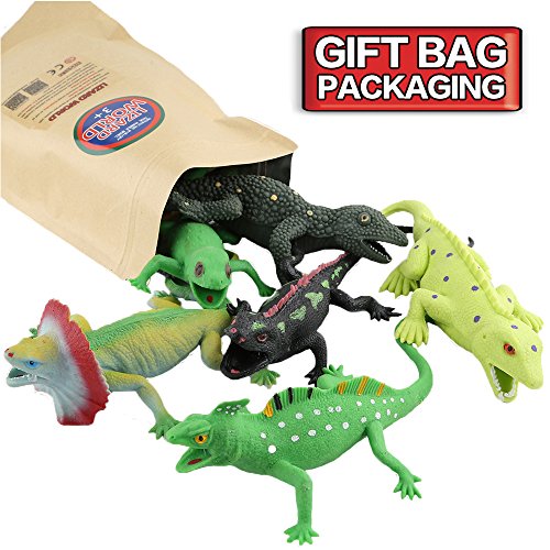 Lizards Toys,9inch Rubber Lizard Figure Realistic Replica Sets(6 PACK