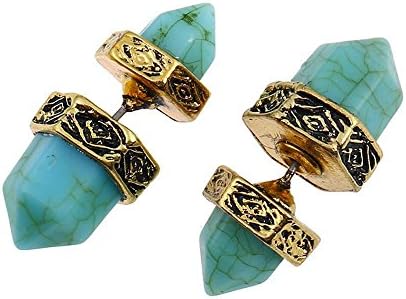 Kaxima Women Earrings, six prism earrings imitation pine stone ear Nails