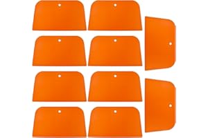 DaKuan 10 pcs Body Filler Spreaders Automotive Body Fillers, 5 Inch Reusable Plastic Spreader for Applying Fillers, Putties, Glazes, Caulks and Paint (Yellow)