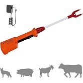 Rechargeable Cattle Prod for Cows Hogs Goats Sheep Large Dogs Waterproof Livestock Prod Electric Animal Prod with Flexible Shaft