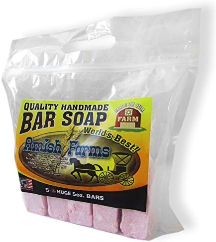 Amish Farms Quality Handmade Soap Variety Bag 5 soaps, Pink