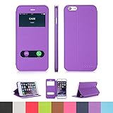 iPhone 6 Case, AVAWO Creative Smart Window View Touch Front Flip Cover Ultra Thin Folio Case for iPhone 6 4.7