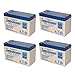 Power Sonic PS-1290 12 Volt 9 Amp Hour Rechargeable SLA Battery - Pack of 4