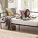 Daybed Frame Twin Metal Day Bed Heavy Duty Steel Slats Box Spring Replacement Mattress not Include,Black