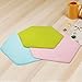 Missingift Hexagonal Rug for Kids Playhouse Super Soft Home Carpet Ground Mat Kids Tent Rugs Children Playhouse Pad Pink Cushion 140 x 140 cm(Coral Fleece)