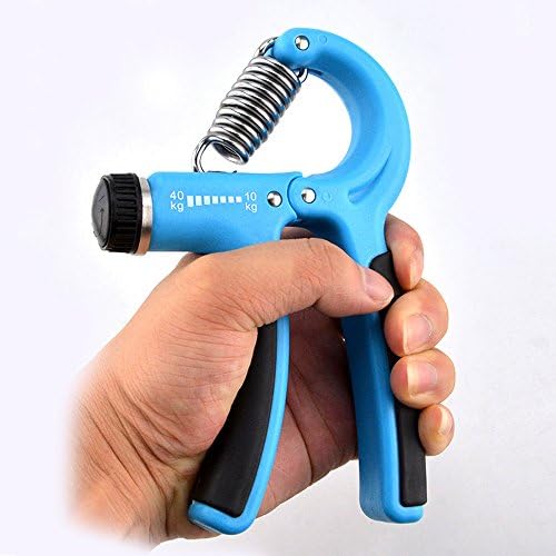 HDSky Hand Grip Strengthener Strength Trainer Adjustable Hand Exerciser Resistance Range 22-88 Lbs with Rubber Non-slip Grip(Blue)